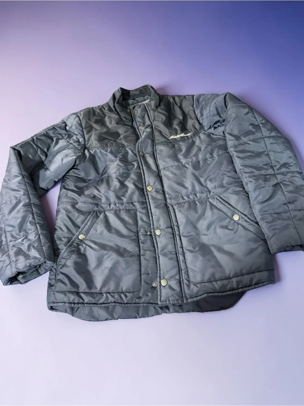 Eddie Bauer Quilted Puffer Jacket - Dark Blue - Picture 9 of 12